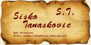 Sisko Tanasković vizit kartica